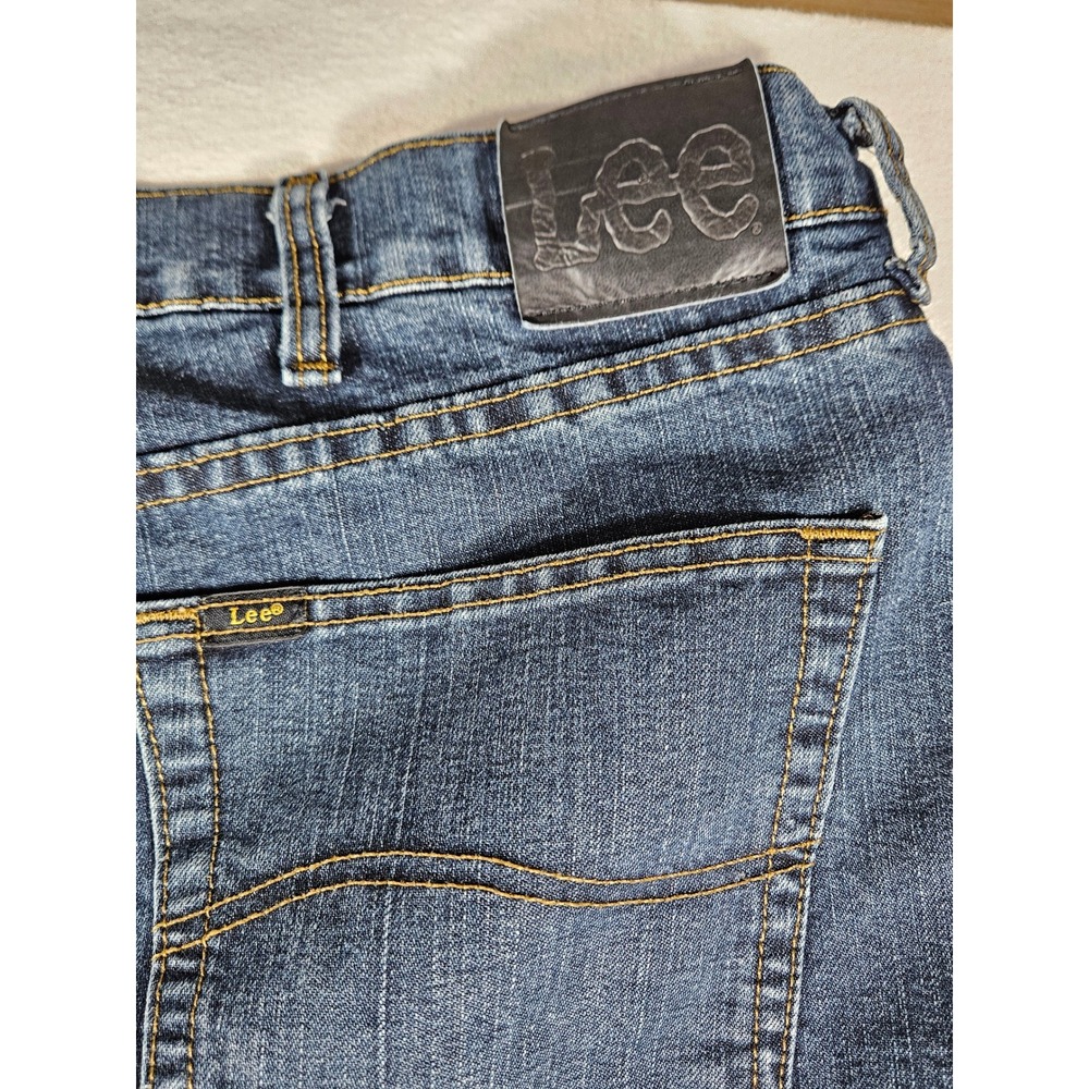 Lee Relaxed Fit Fleece Lined Jeans Mens 38x32 Blue Denim Winter Pants 102055791 - Picture 10 of 11